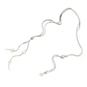 Stylish Alloy Necklace Star and Fringes Drawable Neckchain Long Tassels Choker