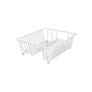 D Line Plastic Wire Small Dish Drainer 35.5x32x13cm - White - D.Line