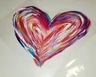 Colourful Heart Love Heart Patch Iron On Transfers For Clothing