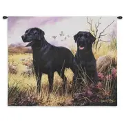26x34 BLACK LABRADOR Retriever Dog Tapestry Wall Hanging