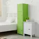 [特價]【藤立方】組合4格收納置物櫃(4門板+調整腳墊)-綠色-DIY