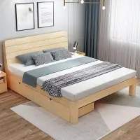 在飛比找樂天市場購物網優惠-實木床 松木 雙人床 經濟型 現代 簡約 出租房 簡易 單人