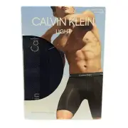 CALVIN KLEIN LIGHT Navy Blue LONG LEG Boxer Brief Microfiber SMALL NWT