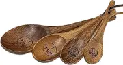 Kitchen Measuring Set - Wooden Measuring Cups and Spoons, Measuring Utensils Set | Honey Measuring Accessories, Spice Scoop for Home Kitchen