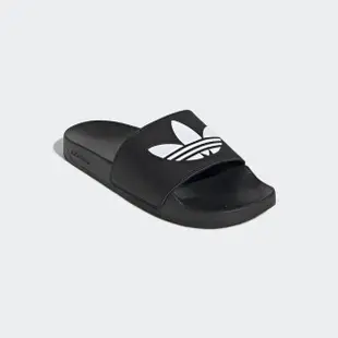 【adidas 愛迪達】Adilette Lite 男女鞋 拖鞋 涼鞋 柔軟 避震 簡約 運動 愛迪達 黑白(FU8298)