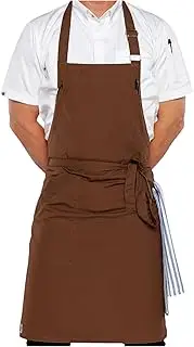 Niche Chef Apron for Men & Women | Poly Blend with Metal Buckle Slider Bib Apron | Tapered Fit with Utility & Tweezer Pockets & Tea Towel Loop | Professional Hospitality Chef Uniform - ACE CHEF