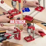 1* Drill Locator Alloy Stell Woodworking Drilling Template Guide Tool Adjustable