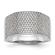 14K White Gold Micro Pave Diamond Band