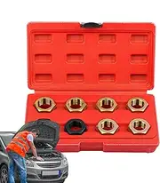 Thread Chaser Set - Chaser Set Thread Restorer Kit - Hex Tap Die Repair Tool Portable Tapping Accessories for Motorcycle