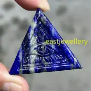 1.4" Top Natural Lapis Lazuli jasper Eyes Skull Quartz Crystal Skull Healing 1pc