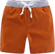 [Mud Kingdom] Little Boys Athleisure Knit Shorts Elastic Waist with Drawstring