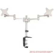 Astrotek Dual Monitor Arm Desk Mount Height Adjustable Stand for 2x LCD Display 23.8' 24' 27' 8kg 30° Tilt 180° Swivel 360° Pivot VESA 75x75 100x100