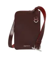 Alexander McQueen T-Bar Sling Phone Holder One size deep red