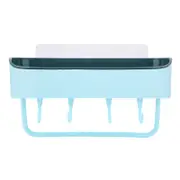 Punch Free WallMounted Bathroom Shelf Shampoo Body Wash Storage Rack Organizer Accessories(Light Blue )