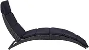 Pool Lounge Chair All Weather Folding Sun Lounger with and Cushion, Outdoor Sunbathing Tanning Poolside Loungers for Pool Beach Patio Garden Deck, Grey