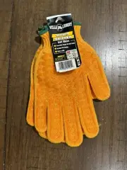Wells Lamont Original Golden Gripper Knit Non-Slip PVC Glove NEW Vtg K-Mart