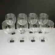 8 NEW Mikasa Stephanie Platinum Wine Glasses - Excellent!