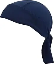 [HSKRKOW] Durag Men's Cycling Headgear Motorcycle Headscarf Under Bicycle Helmet Pirate Scarf Pirate Summer, black, 50-60