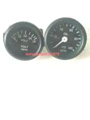 Smiths Replica 52mm 2 1/16" Volt Gauge+Oil pressure gauge Mechanical 1/8" NPT BC