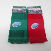 Charles Craft Fingertip 14ct E-Z Stitch Border Cross Stitch Towel Red Green