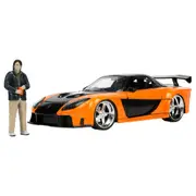 Fast & Furious Tokyo Drift Han w/ 1995 Mazda RX7 1:24 Scale Die-Cast Vehicle Toy