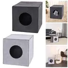 Felt Cave Cat Hideaway Sleeping Indoor Snooze Pet Cat Nest Cube Bed for