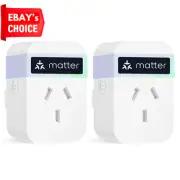 Smart Plug Mini Wifi Outlet with Energy Monitoring for Home Automation 2 Pack
