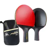 5/6 Star Table Tennis Racket 2PCS Professional Ping Pong Racket Set Pimples-In R