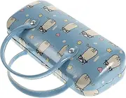 [WESIEVYA] Children's Creative Portable Glasses Eyeglasses Case Eyeglasses Container Pu Leathereyeglass Case Eyeglass Container Cartoon Glasses Holder Spectacle Cases Flocking