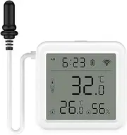 Snblzhef Tuya Smart Home WiFi Temperature & Humidity Sensor with 1M External Probe App Remote Viewing Temperature Humidity Meter
