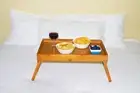 Foldable BAMBOO BED TRAY Breakfast Laptop Desk Tea Serving Table Stand Dinner