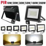 10W-400W Garden Floodlight LED PIR Motion Security Light Outdoor w/ Sensor IP66