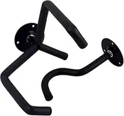 ERINGOGO 2PCS Wall Mount Guitar Hook Rack Durable Metal Bracket Hanger for Ukulele and String Instruments Easy to Install for Home Shop Display Black