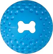 Rogz Boredom Buster Gumz Bounce Fetch Ball Dog Toy Blue Medium