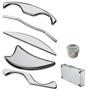 Stainless Steel Gua Sha Massage Tool Metal Muscle Scraper Stainless Steel Gua Sha Tool For Myofascial Release Scars Tissue Massage Five piece Set