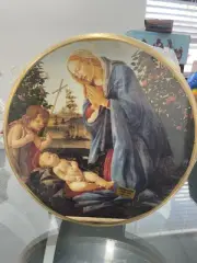 “Madonna & Child & St John” Sandro Botticelli Artigianato Toscano Plaque 11”