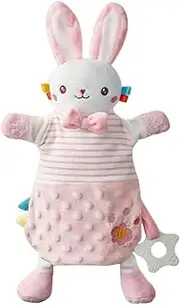 Sleeping Soother Lovey | Toddler Soother Cartoon Animal Lovey | Birthday Children's Day Nursery Bedding Boys Girls Snuggle Toy Huggable for Stroller, Crib