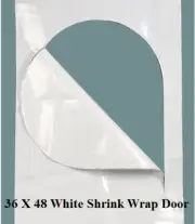 36" X 48" White Shrink Wrap Zipper Door 36x48 White Shrink Wrap Door NEW