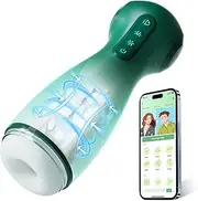 Automatic Male Masturbator Sex Toys for Men - Male Stroker Toy Blowjob Machine Adult Toy with 9 Sucking & Vibrating & Squeezting Modes,Hands Free Pocket Pussy Sex Machine Penis Pump with APP Control,Adult Sex Toys for Men
