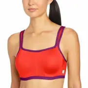 High Impact Sports Bra for Large Bust - Red Natori Yogi Underwire Sports Bra