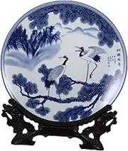 EPIGEIST Chinese and Ceramic Decorative Plate Elegant Craft for Home Restaurant Use for Food Display and Table Decoration