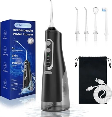 Cordless Water Flosser Teeth Cleaner Dental Oral Irrigator Picks Portable and Re