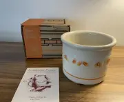 Longaberger Pottery Retired Woven Traditions Candy Corn 1 Pint Crock Halloween