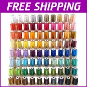 Durable 80 Spools Polyester Embroidery Thread - 500M Each, Ideal for Workwear