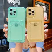 Case With Card Slot Holder Cover For iPhone 16 15 14 Plus 13 12 11 Pro Max XS XR