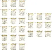 AUTSUPPL 3sets Organza Goody Bag Drawstring Candy Pouch Christmas Decorative Bag for Wedding Easy Tighten Closure Portable Party Accessory 50pcs*3