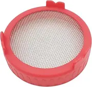 mivceklw Masons Jar Sprout Lids, Stainless Steel Strainer Top for Wide Mouth Jars, Durable Sprouting Lids for Micro-Greens and Bean Sprouts Growing Kit, 3.93 x 3.93 x 0.78 inches