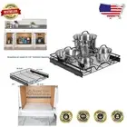 Elegant Black Pull-Out Cabinet Organizer for Maximum Kitchen Efficiency