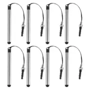 8pcs Stylus Pens For Touch Screens Universal Tip Stylus With Lanyard For