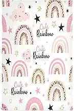 RPLIFE Pastel Rainbows Leopard Print Dish Towel, 28x18 Inch Bulk Spring Dish Towels